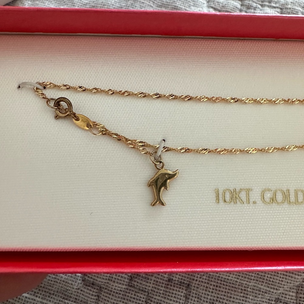 NEW GOLD dolphin anklet